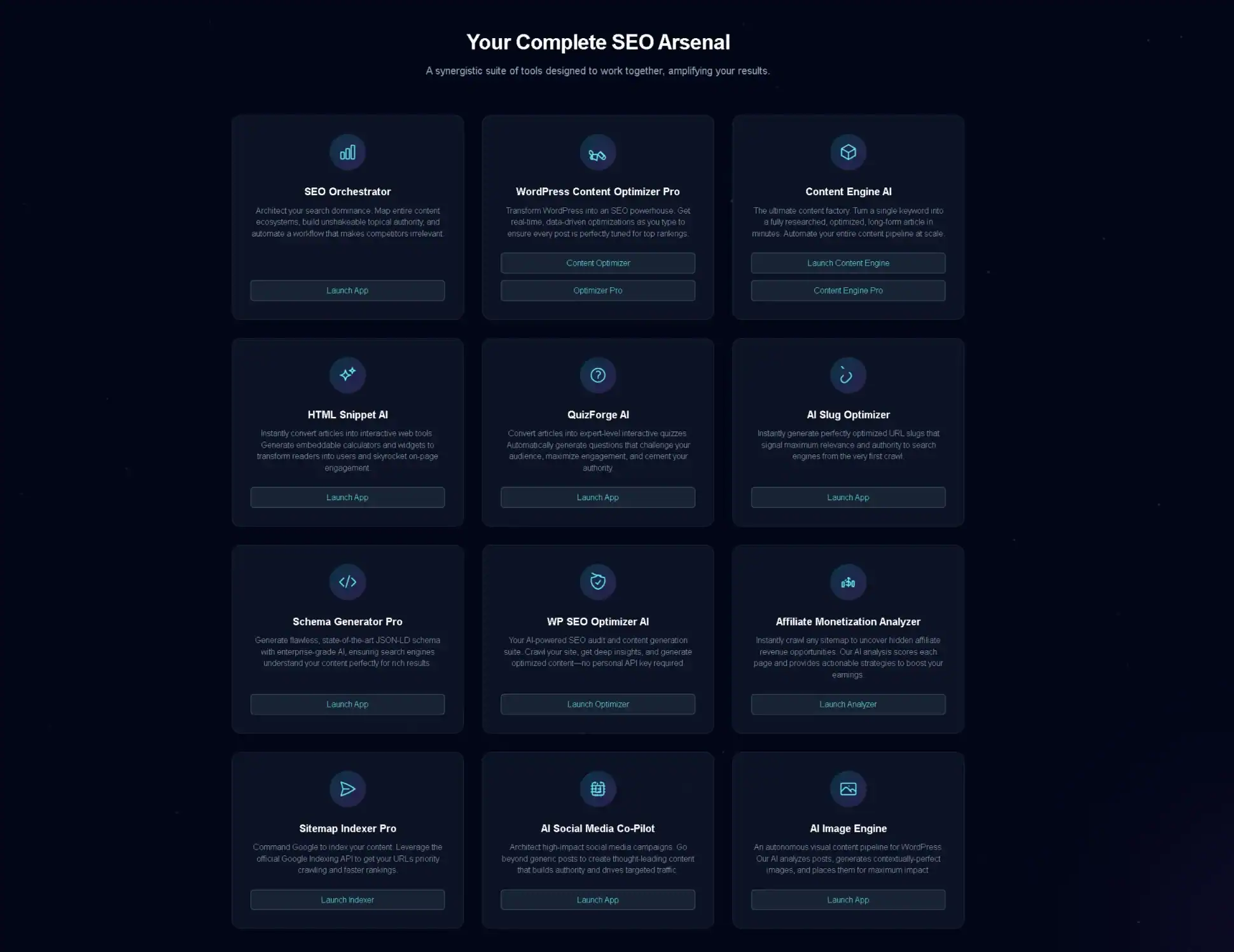 Nexus AI: Your Complete SEO Arsenal. Suite of AI-powered SEO tools for content optimization & search dominance.